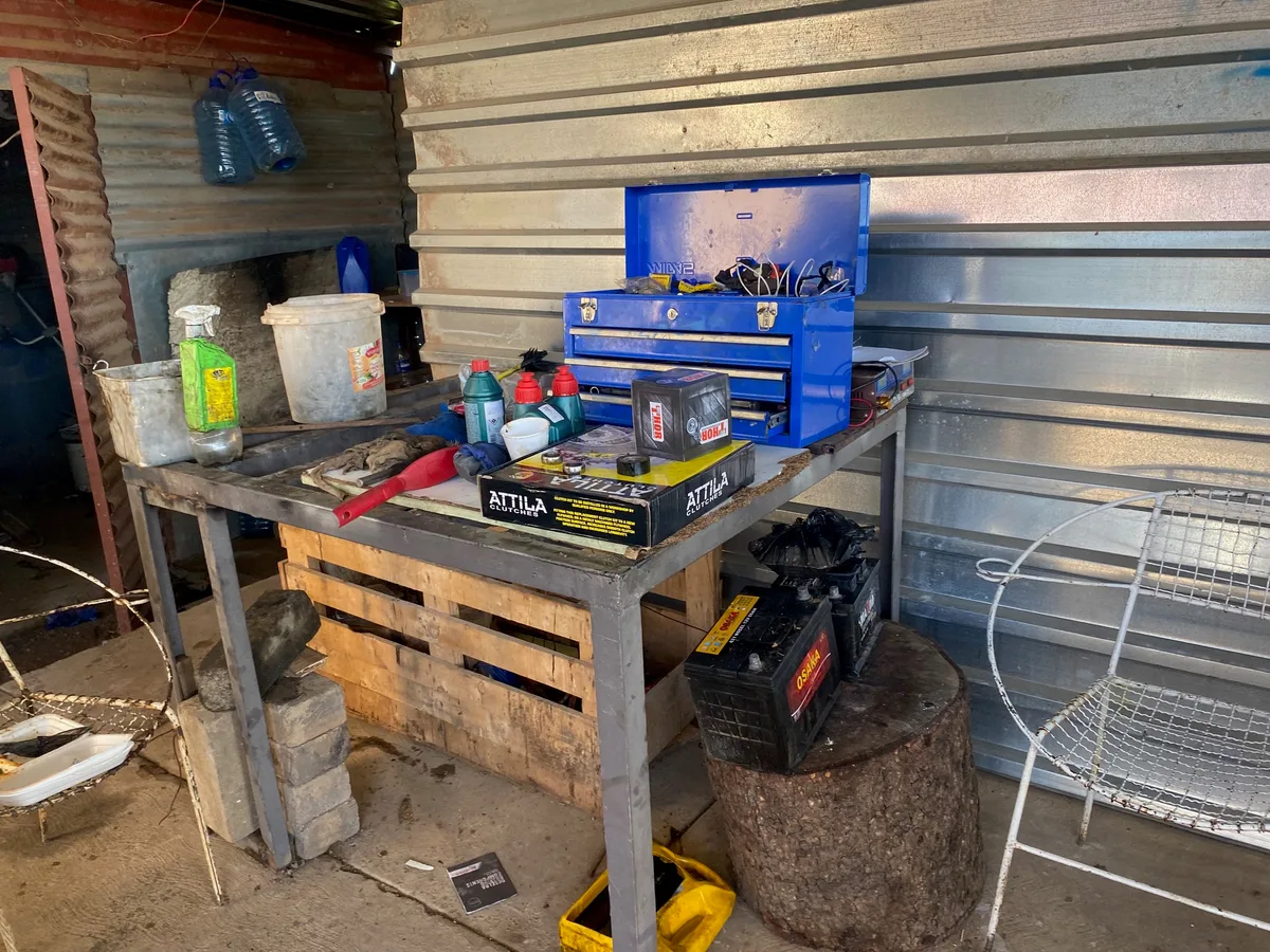 Engine removal in progress